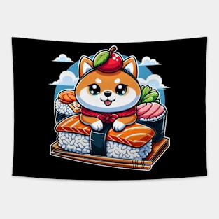 Women’s Cute Kawaii Sushi Shiba Inu Dog Tapestry