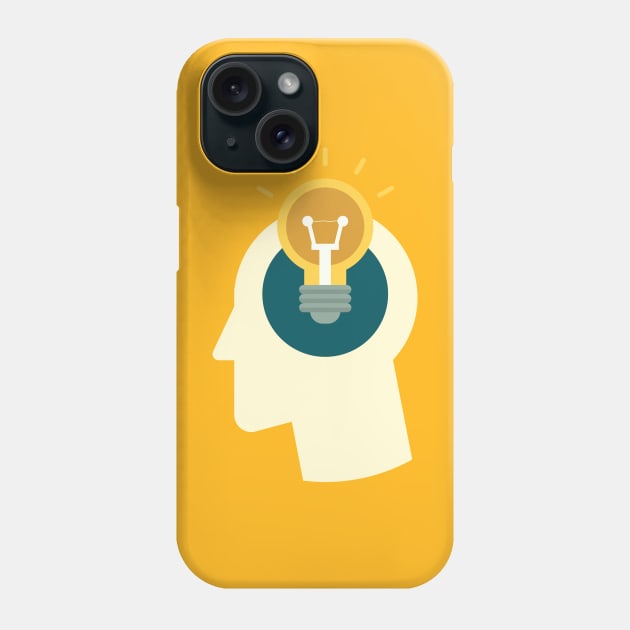 Idea Bulb Head Phone Case by Evlar