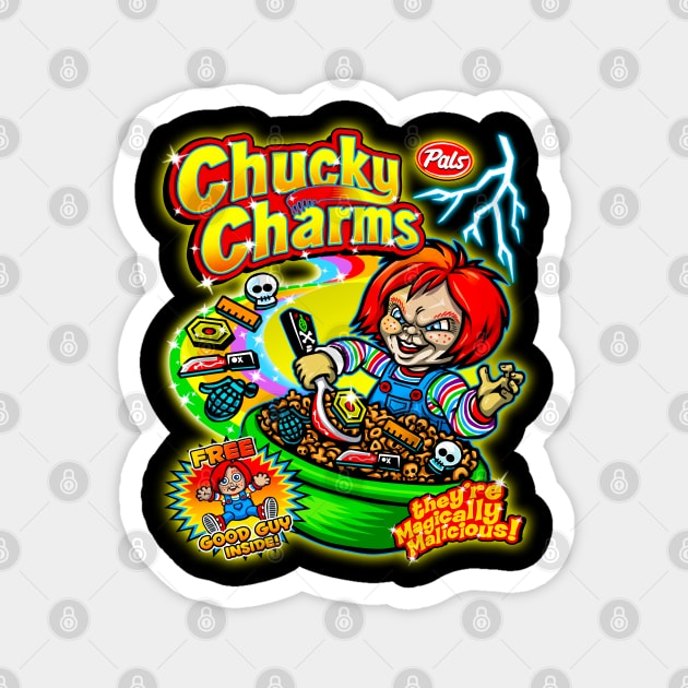 CHUCKY CHARMS // HORROR MOVIE // CEREAL KILLER Magnet by Niko Neon