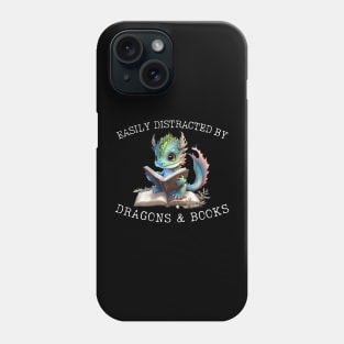 Easily Distracted By Dragons And Books Introvert Phone Case