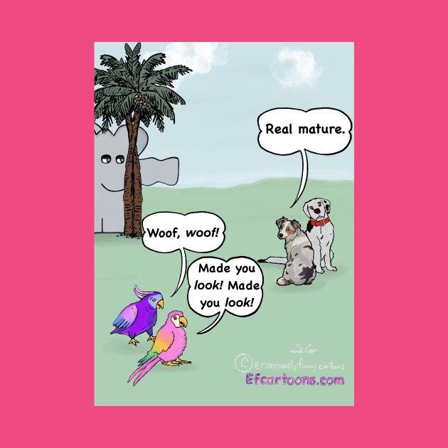 Parrot Shenanigans by Enormously Funny Cartoons