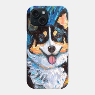 Tri Color Corgi Night (Portrait) Phone Case