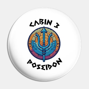 Cabin 3 Poseidon - CAMP half-blood Pin