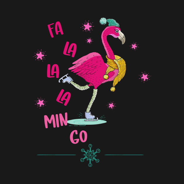 Fa la la mingo Flamingo T-Shirt by alpmedia