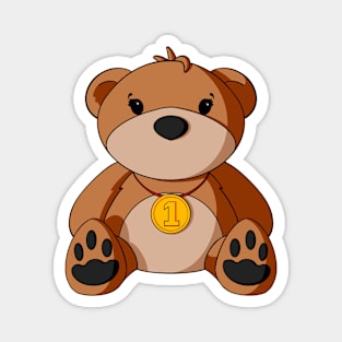 Sports Medal Teddy Bear Magnet
