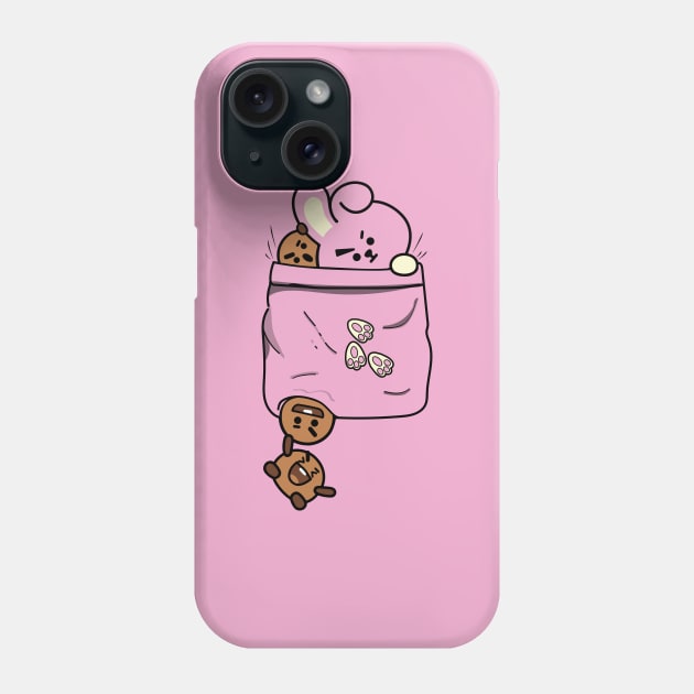 COOKY & SHOOKY POCKET (BT21) Phone Case by goldiecloset