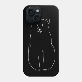 Polar Bear Silhouette Line Art Phone Case