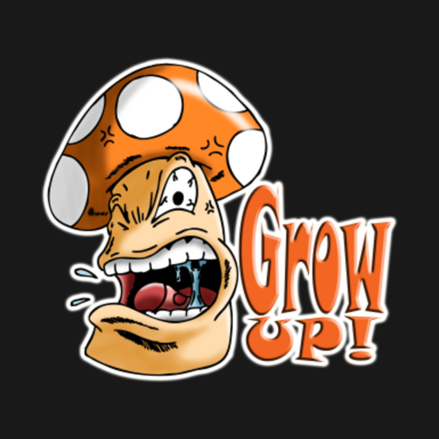 Grow up! Angry Mushroom Super Mario Bros Kids TShirt TeePublic