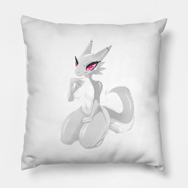 White Kobold Pillow by Annaklava