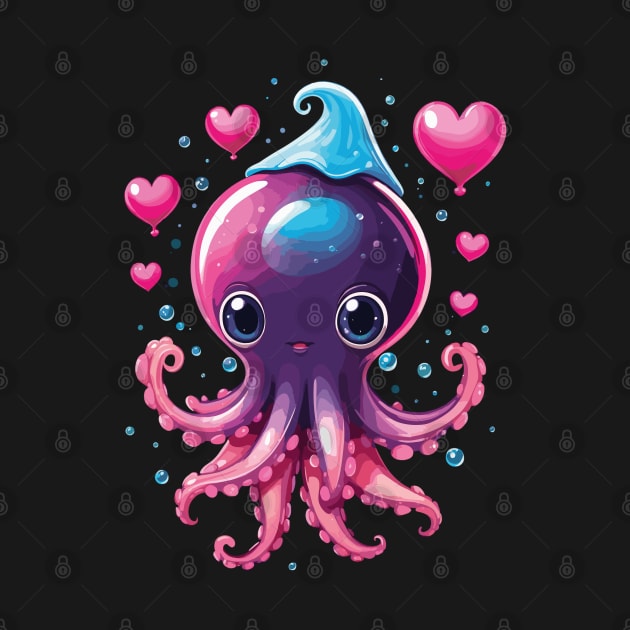 watercolor octopus graphic by chems eddine