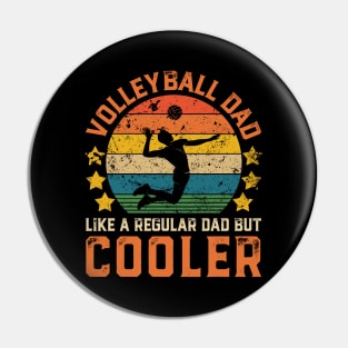 Volleyball Dad Funny Vintage Volleyball Player Father's Day Gift Pin