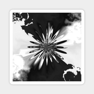 Black & Gray Tie Dye Design Magnet