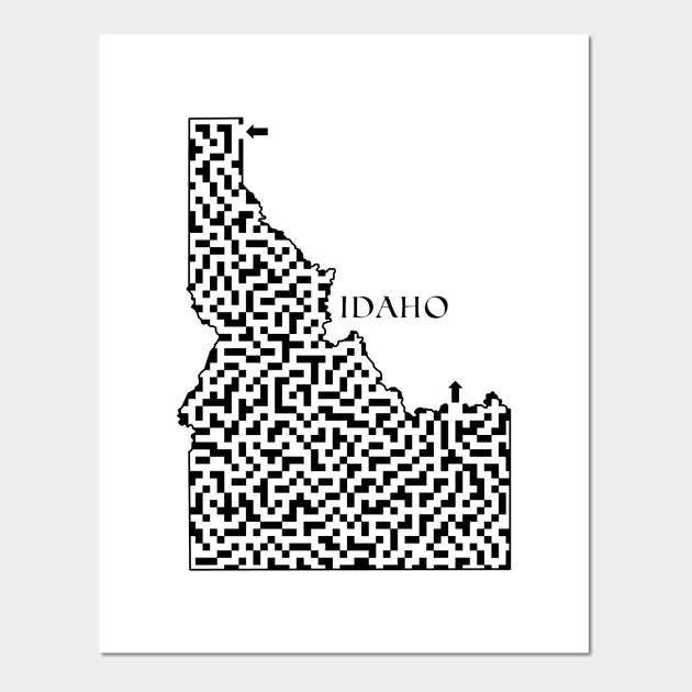 idaho state outline maze