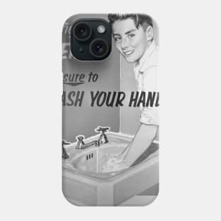 Wash Your Hands: Retro Covid Awareness Poster Phone Case