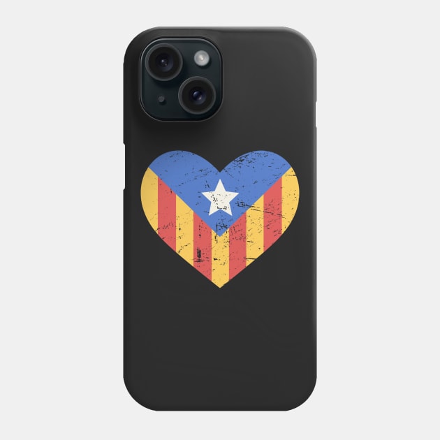 Independence For Catalonia – Flag Heart Phone Case by MeatMan