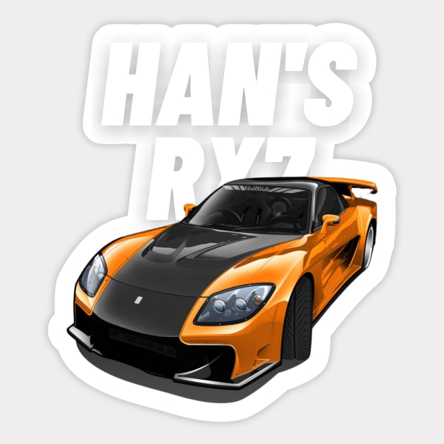 Han's rx7 tokyo drift - Han - Sticker