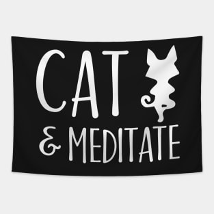 Cat & Meditate Tapestry