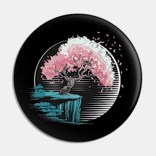 Colorful Sakura Tree #3 (Retro style) Pin