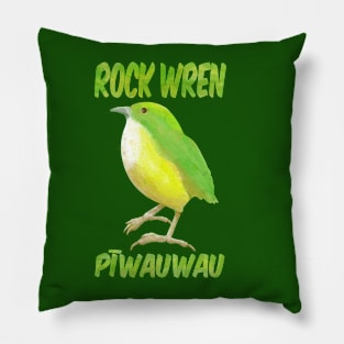 Rock Wren Piwauwau NZ bird Pillow