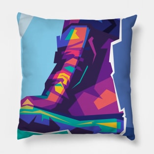 pop art men's shoes Pillow