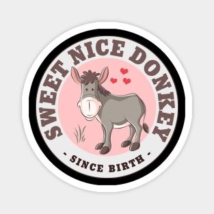 Sweet Nice Donkey, Since Birth - for Kids Magnet