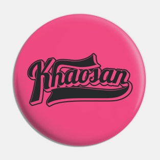 Khaosan Road Bangkok - Backpacker's Paradise | Vintage Lettering Logo Pin