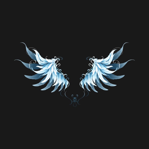 Blue Angel Wings ( White wings ) by Blackmoon9