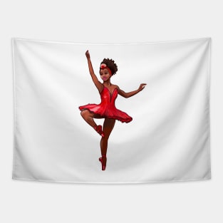 African American Ballerina Black girl dancing Ballet Dance Brown skin Ballerina Tapestry