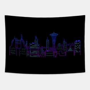 Seattle Pixel Skyline - 02 Tapestry