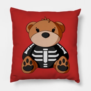 Skeleton Teddy Bear Pillow