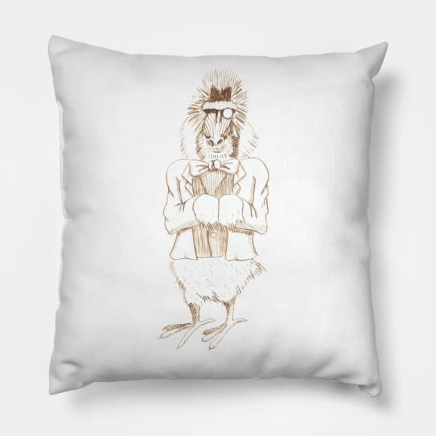 Animal human chimera Pillow by Créa'RiBo