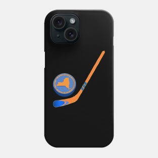 NHL - NY Orange Blue Stick and Puck Phone Case