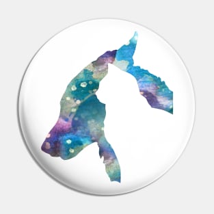 Cat and Dog Watercolor Portrait Pin