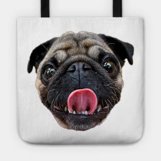 Pug - Cute Pug dog head! Tote