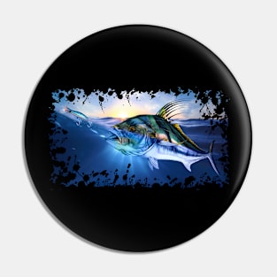 Rooster fish Pin