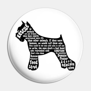 Rescue Dog For Gift Dog Lover Pin