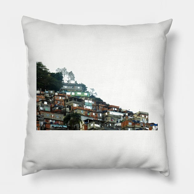 FAVELA Viva Magenta, Rio de Janeiro Pillow by delcueto