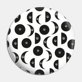 Moon phases with paw prints Pin