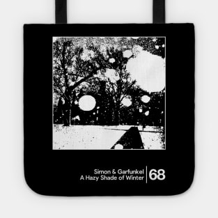 Simon & Garfunkel - A Hazy Shade of Winter / Minimalist Artwork Design Tote