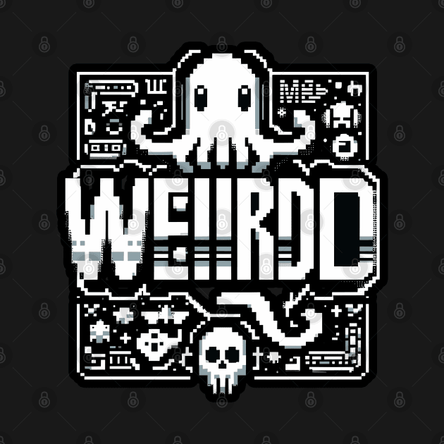 Weirdo Typography | Retro Artwork in Black and White by diegotorres