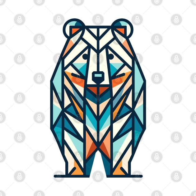 Geometric Wilderness Bear by The Tee Bizarre