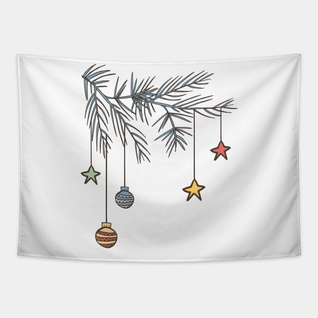 Retro Ornament Branch Tapestry by SWON Design