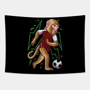 Funny Monkey Tee Soccer Players Cool Bungle Monkey Lovers Tapestry