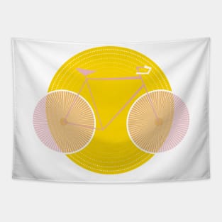 Pink Solar Bike Tapestry