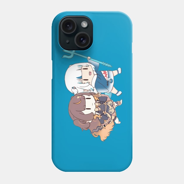 Gura and Anya Hololive Phone Case by Ghazinagato