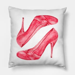 Red high heel women shoes_2 Pillow