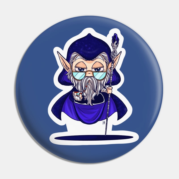 Sapphire Mage Pin by BloodFuryArt