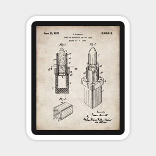 Lipstick Patent - Makeup Artist Beauty School Art - Antique Magnet