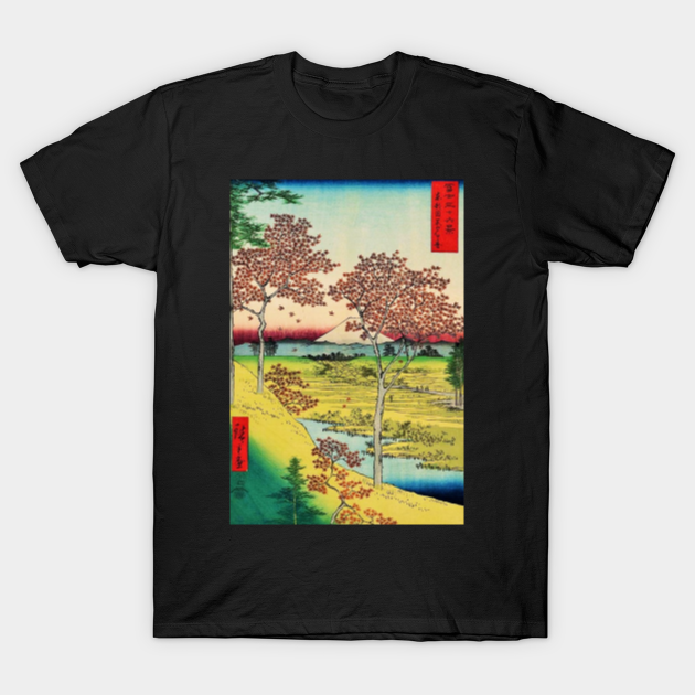 Japan Landscape Mountain River Cherry Tree Japanese Landscape T Shirt Teepublic
