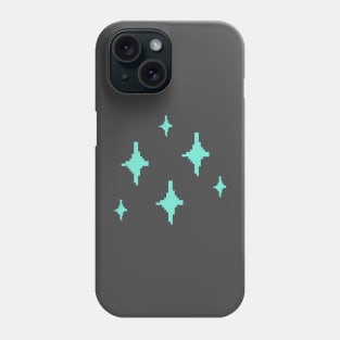 Blue Sparkles Pixel Art Phone Case